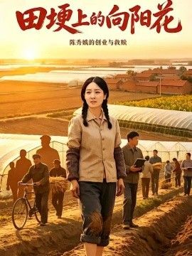 田埂上的向阳花高清海报