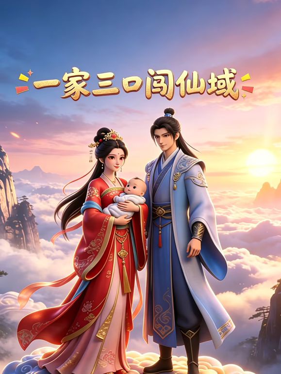 一家三口闯仙域高清海报