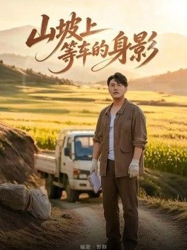 山坡上等车的身影高清海报